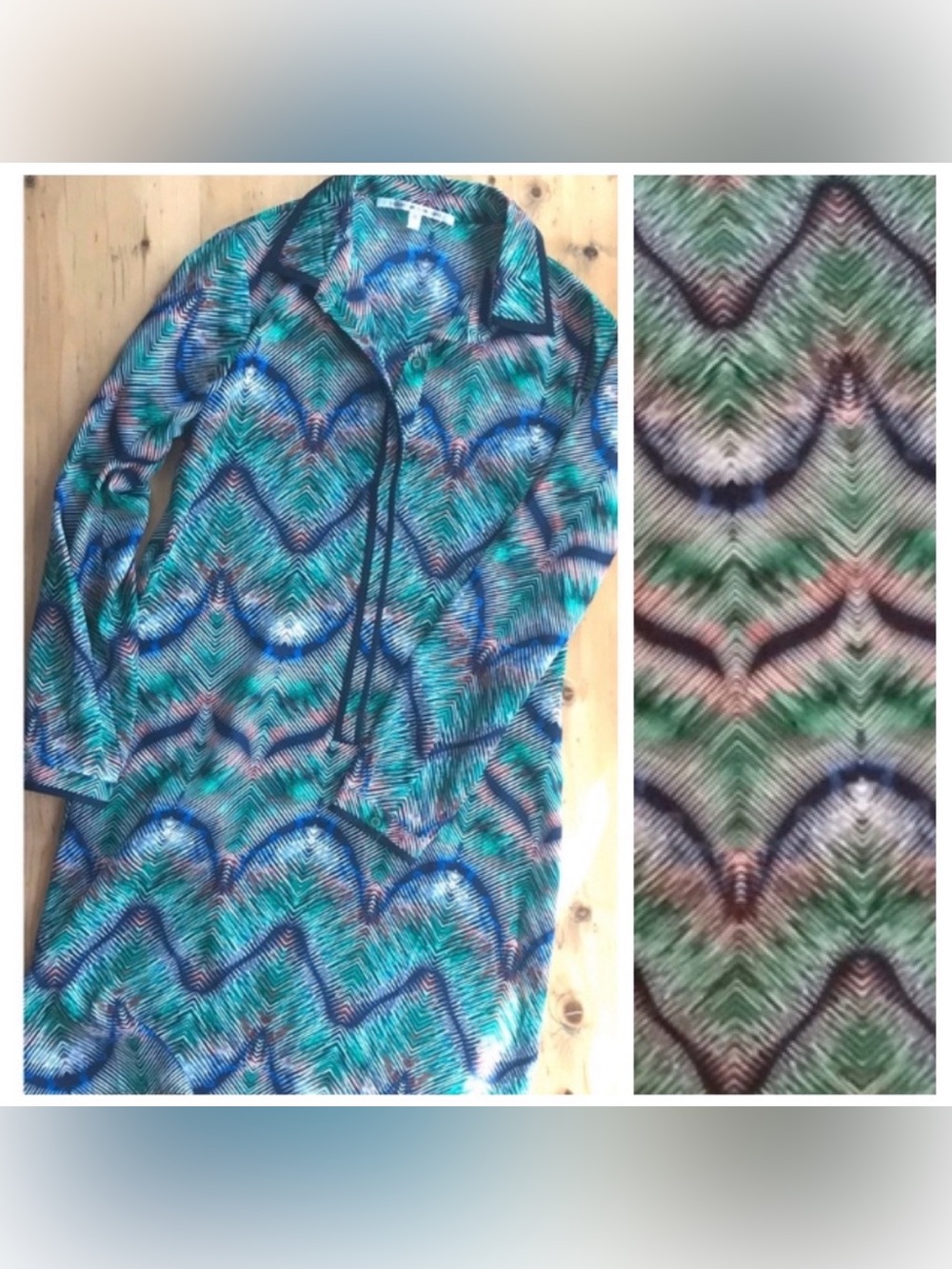 Vintage Collective Concepts (S) Ikat shirt dress shift